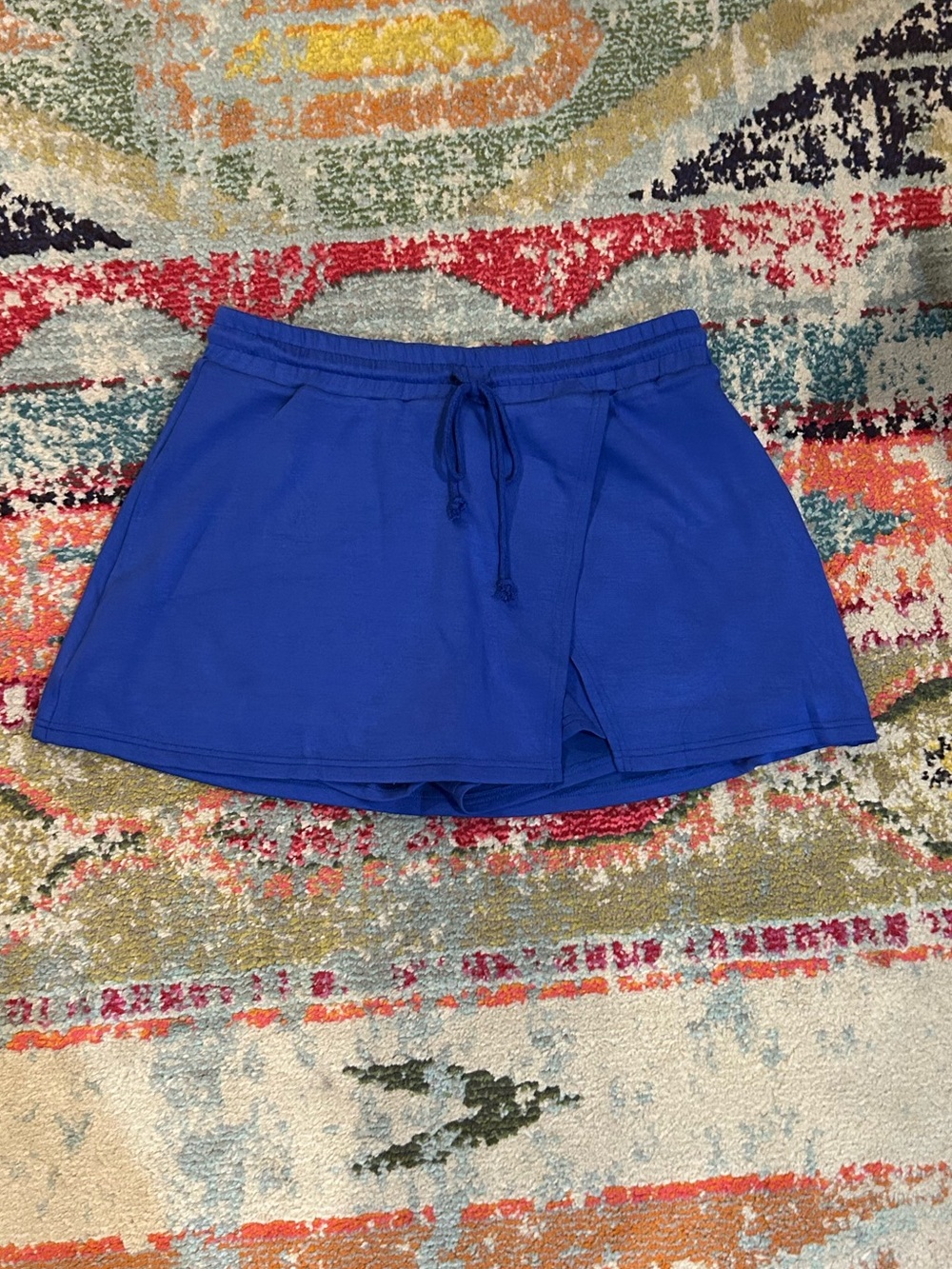 Double Zero Women’s Casual Drawstring Skort- Blue